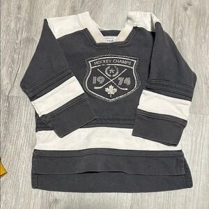 4/$30 Hockey Champs Kids Shirt - Gray and White
